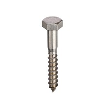 A2-304 St/St Coach Screws Hex Head M8 x 60 Box of 100