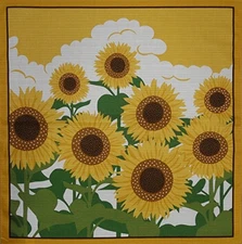 Furoshiki Wrapping Cloth Sunflowers Motif Japanese Fabric 50cm