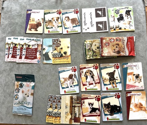 Nintendogs Trading Card Packs (3 Packs)~1 Unopened & 2 Opened~W/stickers-Tattoos