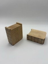 Wooden Train Track Brick Risers Elevation Support Blocks Pair
