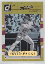 2017 Panini Donruss Variation Gold Press Proof 63/99 Daniel Murphy #173 1be