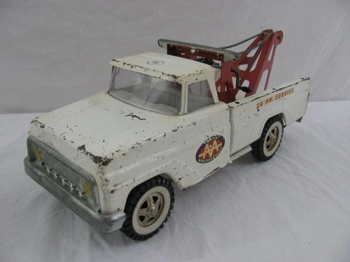 1965 Tonka Toys Pressed Steel White AA Wrecker Tow Truck #518 Parts / Restore