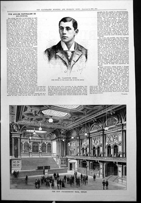 Antiker Druck Neue Philharmonie Berlin Valentin Schwänze Grand Prix 1889 19.