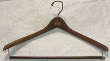 VTG POLO RALPH LAUREN LOGO Lacquered Wood Clothes Suit Hanger Pants Coat