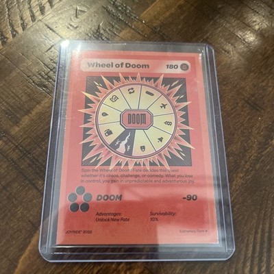 Wheel of Doom Collectible Card - Extremely Rare - 2025 Joyride - Ryan Trahan 