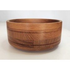 Round Solid Wood Decorative Bowl about 7" Diam x about 3" tall. Natural Decor