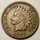 1897 Indian Head Cent XF-AU  "Actual Coin Pictured - Not Cleaned"