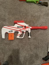 NERF Fortnite BASR-L Blaster Red  White Edition with Scope  Magazine