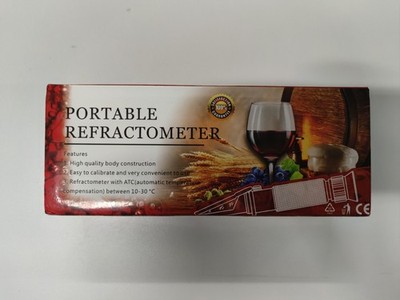 RHB-18P Beer Refractometer 0-18 Plato ATC Optical Wort Homebrewing New