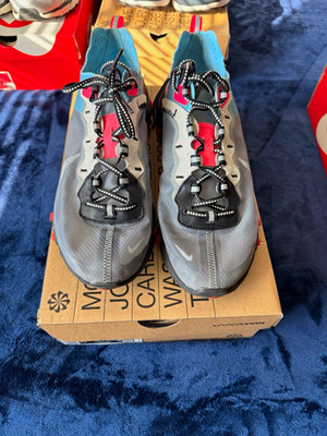 Nike React Element 87 Men's Low Top Lace Up Sneaker Gray Blue Pink