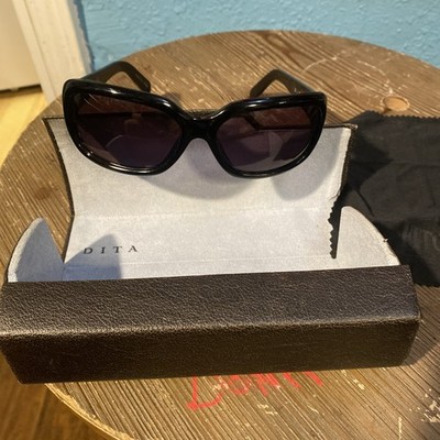DITA Isola Sunglasses Black Frame Dark Gray Gradient Lenses Used Small Size 5