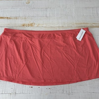 Jantzen Swim Skirt Cover Up NWT size 28W in Coral Cutie Pull On Beach Resort