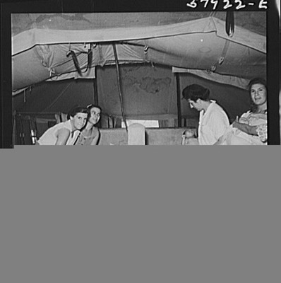Photo:El Shatt Egypt 1940s UNRRA Refugee Camp Tent Interior Women