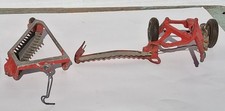 Falciatrice e rastrello fieno laterale vintage giocattolo fattoria pressofuso anni 50 