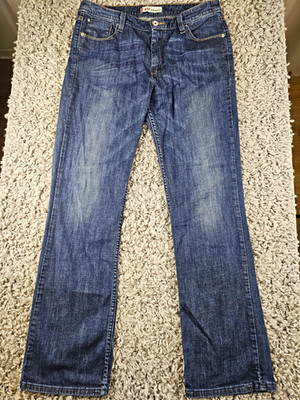 Levi's 627 Jeans Mens W33 L30 Blue Bootcut Straight Fit Mid Rise Dark Wash