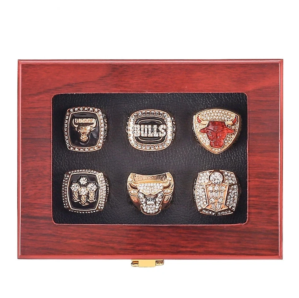 Michael Jordan Chicago Bulls Championship 6 Ring Set With Box - Image 2 of 4