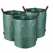 3 x 300L Sac de Jardin Sac de Déchets Solide  Sacs Poubelle Feuillage de Pelouse