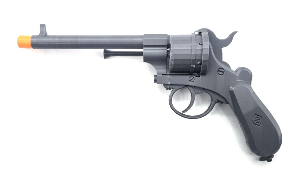 Lefaucheux M1858 Pistol 3D Printed Prop Gun For Fantasy & Cosplay