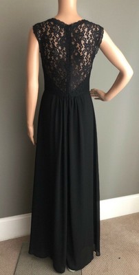 black lace top maxi dress
