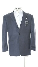 Alfani Classic Fit Gray Pinstriped 100 Wool Three Button Sportcoat Blazer 40R