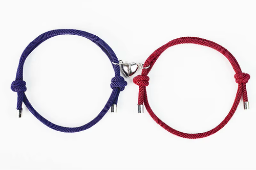 2PCS Magnetic Couple Bracelets – Braided Rope Matching Love Bracelets for Lovers - Picture 10 of 22