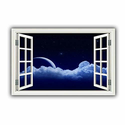 Calcomanías de pared MySticky 3D marco de ventana pintorescas puestas de sol | Pegatina de vinilo extraíble - Imagen 1 de 19