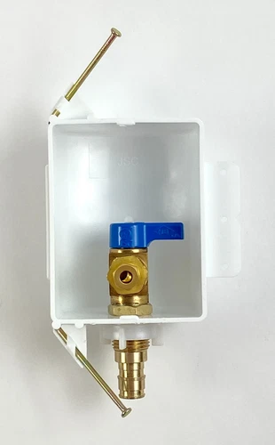 Jones Stephens 1/2 in Brass Push-to-Connect Ice Maker Outlet Box - Picture 1 of 6