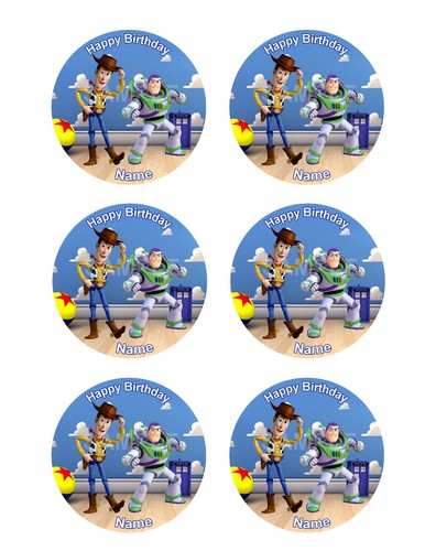 WOODY AND BUZZ LIGHTYEAR Toy Story Edible cake topper image Party - Picture 6 of 10