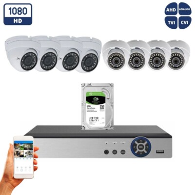 Evertech 8 Channel 1080p Complete CCTV Security Camera System with 2TB HDD