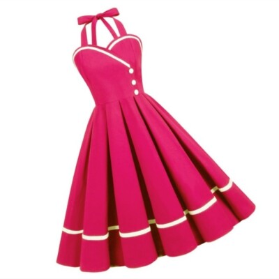 Barbie Core Halter Dress Pink XL XLarge | eBay