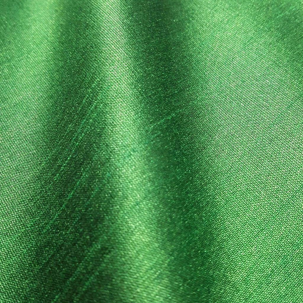 1.5 2.5 or 4 Emerald Green Dupioni Faux Silk 