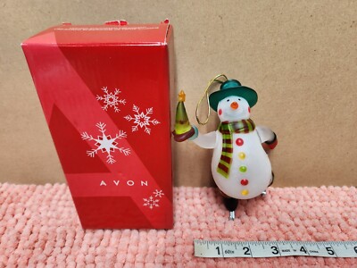 Avon Rising Snowman VTG 2005 Avon Lighted Snowman Ornament Christmas Avon Lighted Snowman 6 ...