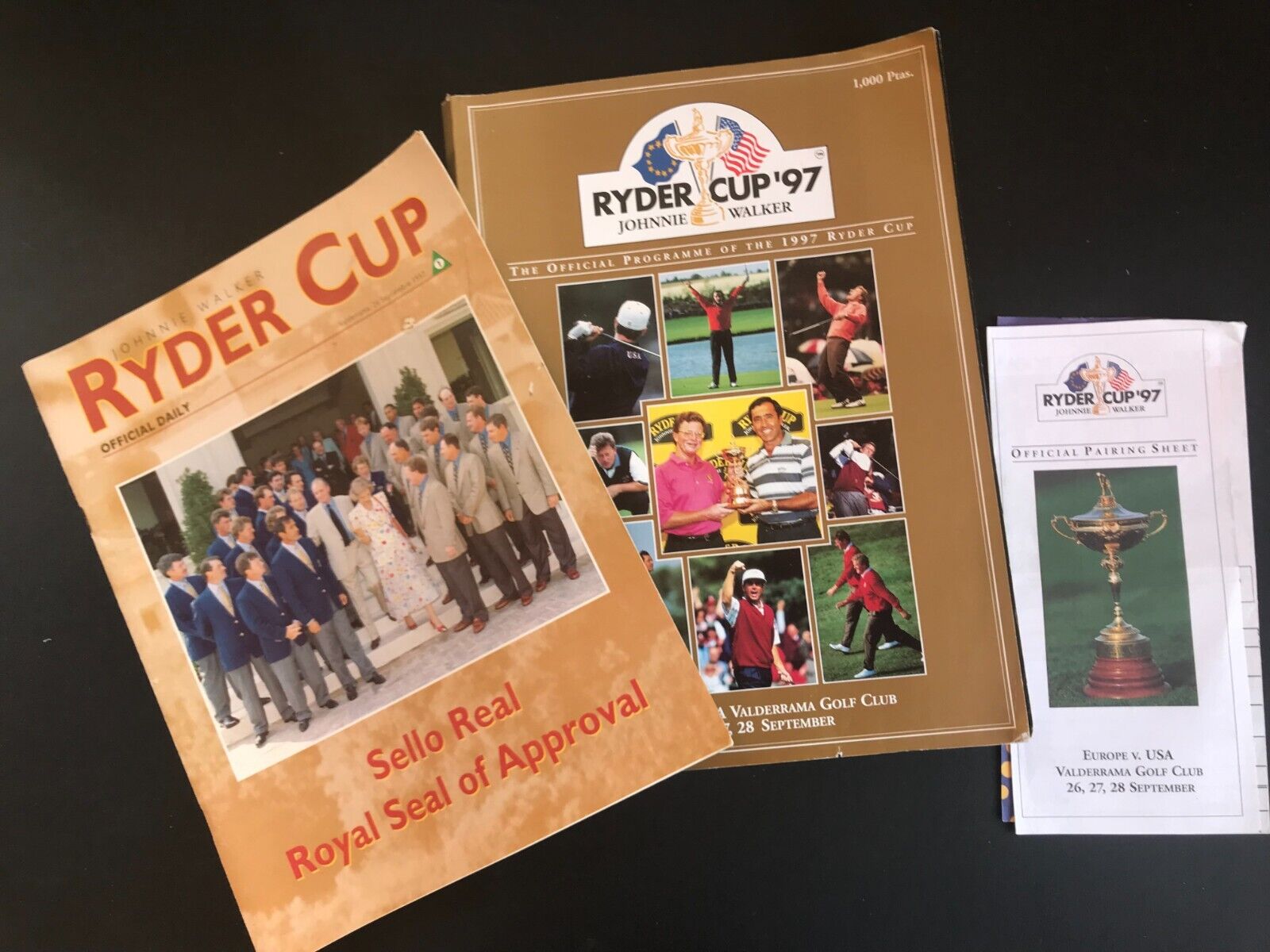 1997 Ryder Cup Golf Official Programme & Daily Valderrama Golf Club 