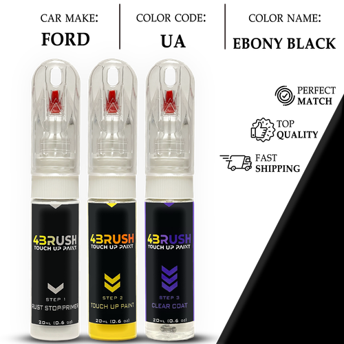 FORD UA EBONY BLACK Touch Up Paint Scratch Remove Repair Kit Corrector