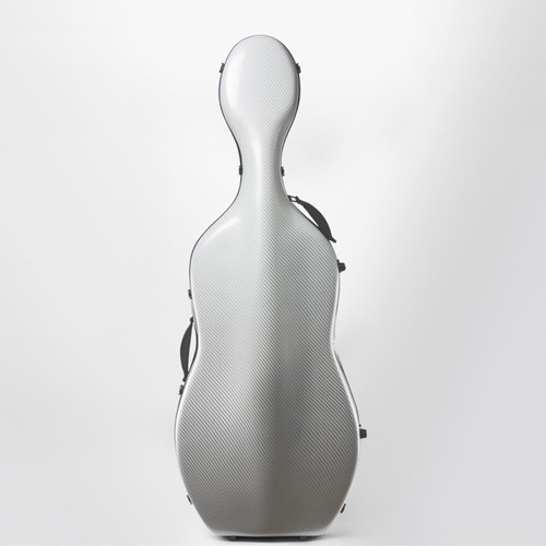 Custodia rigida Advanced in fibra di carbonio misura 4/4 per violoncello a righe bianche protezione per trasporto violoncello - Foto 6 di 11