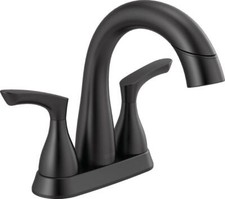 Delta Broadmoor Pull-Down Bathroom Sink Faucet Matte Black-Certified Refurbished