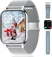 Smartwatch Donna Uomo Funzione Telefono Orologio da Polso per iPhone Samsung Huawei Tab