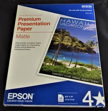 Epson Premium Presentation Paper Matte 8.5x11 NEW Open Box Of 50 S041257 INK JET