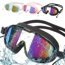 Adult Swimming Goggles Adjustable Anti-Fog Glasses Diving Underwater Protection