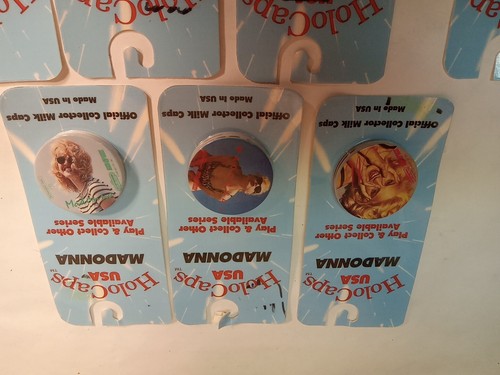 7 Vintage Madonna Pogs / Milk Caps Complete Boy Toy Inc Pogz RARE DLT MOC Sealed - Picture 3 of 7