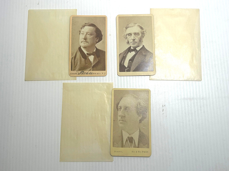 LOT OF 3 VINTAGE 1870 CAB CARDS STAGE ACTORS CHARLES FETCHER BROADWAY HAMLET
