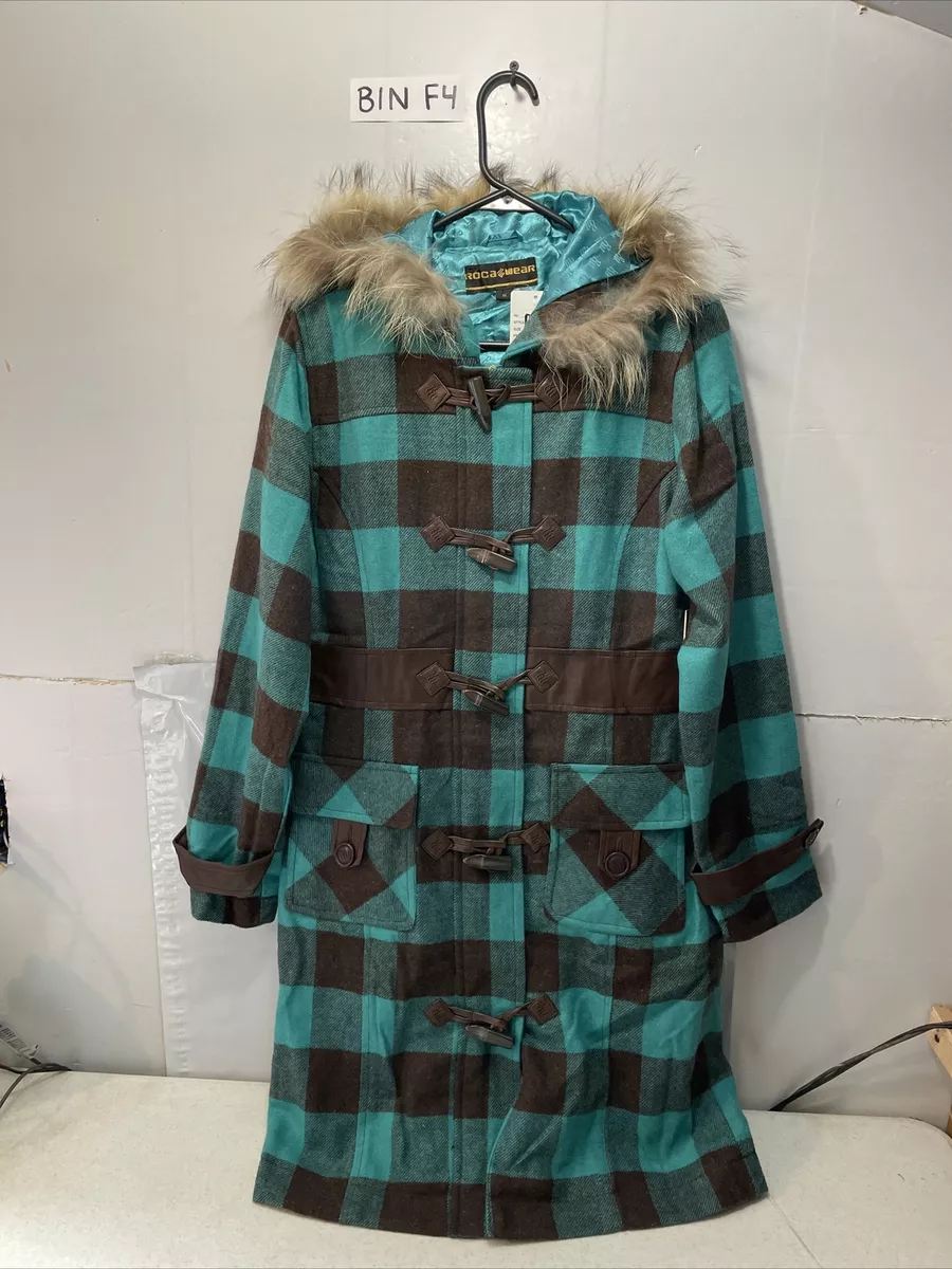 Teal top duffle coat