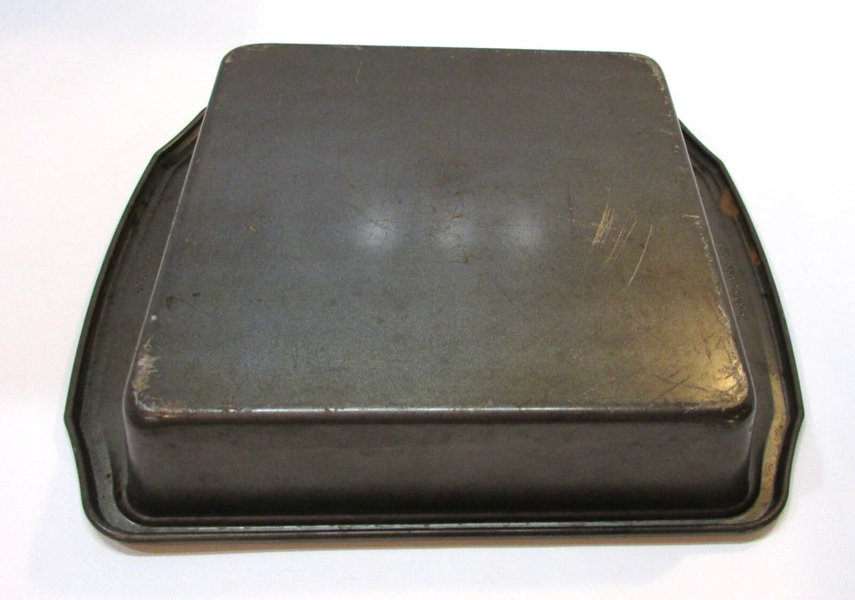 Sartén cuadrada antiadherente de acero Wilton Bake it Better de colección de los años 90 2x9x9 usada Foto 3 de 3