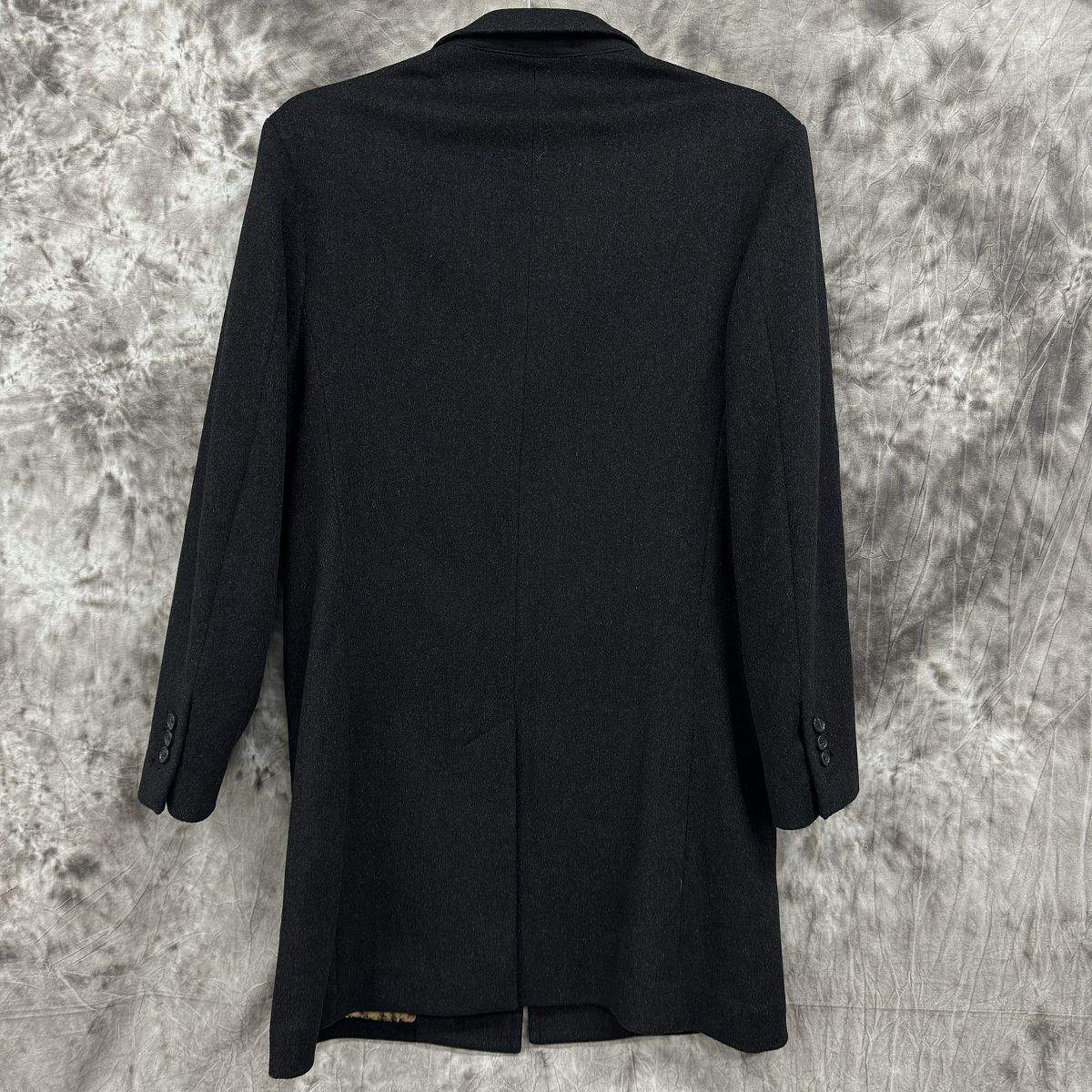 Loro Piana x Supreme Wool Overcoat Black Charcoal Leopard Lined 
