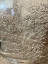 Lace Cap Sleeve Sweetheart Neckline Beaded Wedding Gown, Cleaned And Preserved