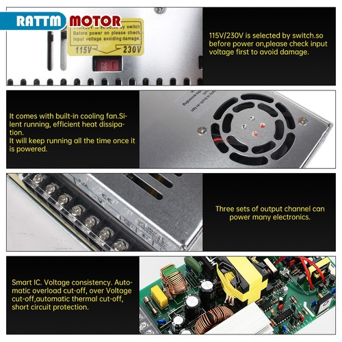 〖EU〗Universal 400W 70V 5.7A DC Switching Power Supply PSU for CNC/Servo/LED/CCTV - Afbeelding 7 van 10