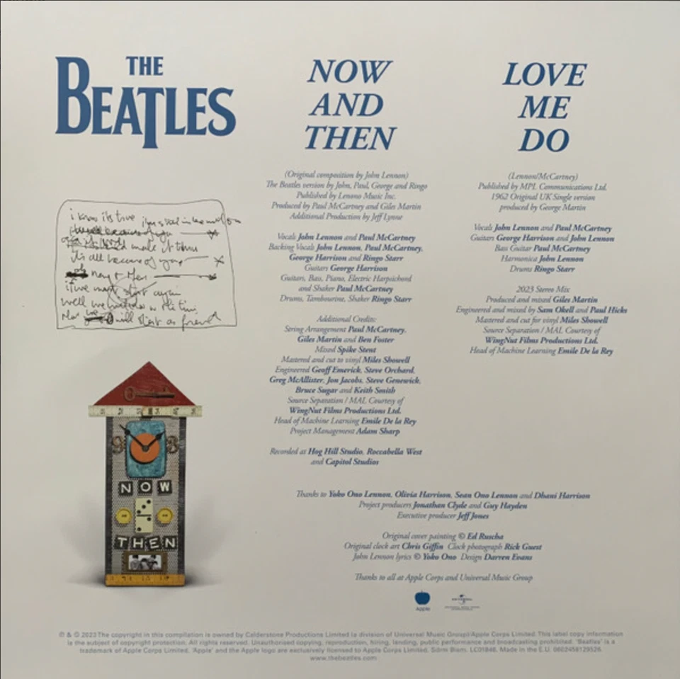The Beatles - Now and Then  Exclusive  Black 12" Vinyl Single 2 Tracks NEU - Bild 4 von 4