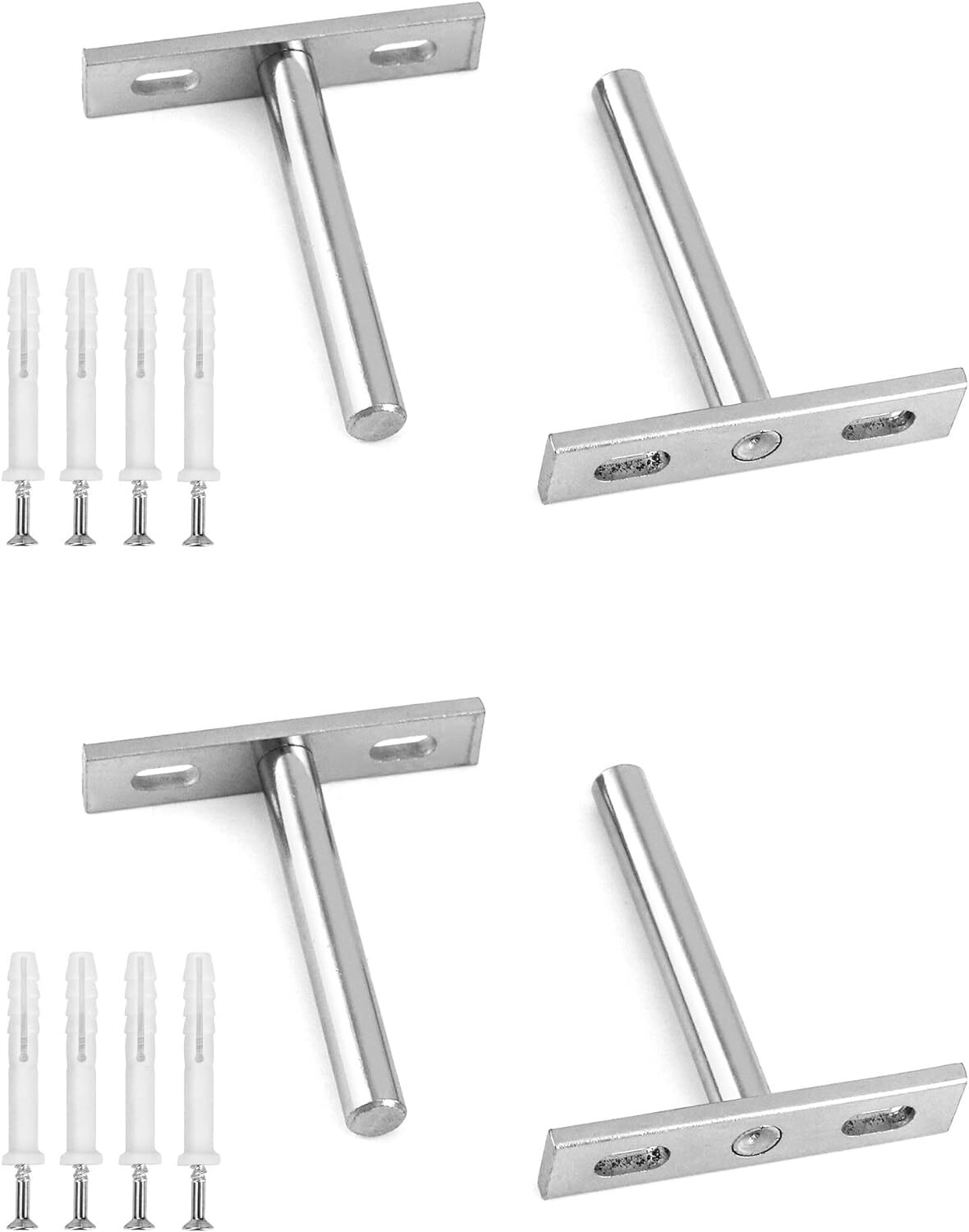 4 Pcs Floating Shelf Bracket 3 Inch 75mm Heavy Duty Hidden Shelf