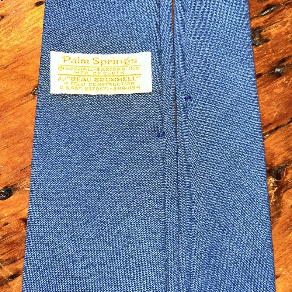 Corbata Beau Brummell Palm Beach 1930 1940 Lana Algodón Pesca Náutica Buceo Foto 4 de 4