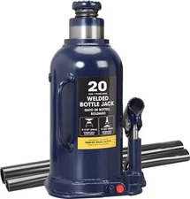 TCE 20 Ton (40,000 lbs) Hydraulic Welded Heavy Duty Bottle Jack Blue